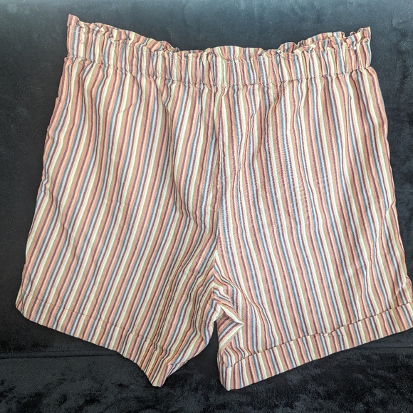NWOT Madewell Rainbow High Rise Paperbag Shorts - Picture 2 of 5